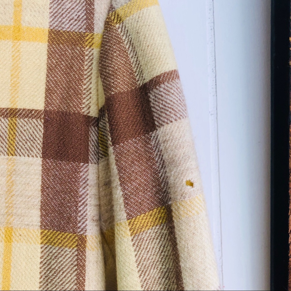Vintage Yellow and Brown Plaid Blazer - Picture 4 of 6